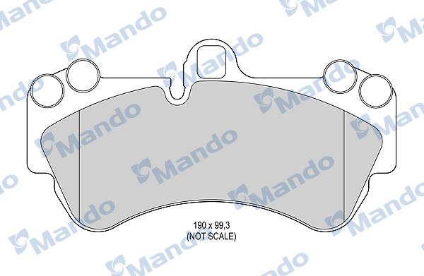 Mando MBF015783 - Brake Pad Set, disc brake autospares.lv