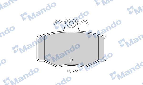 Mando MBF015730 - Brake Pad Set, disc brake autospares.lv