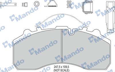 Mando MBF016096 - Brake Pad Set, disc brake autospares.lv