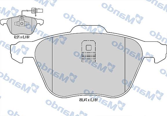 Mando MBF016042 - Brake Pad Set, disc brake autospares.lv