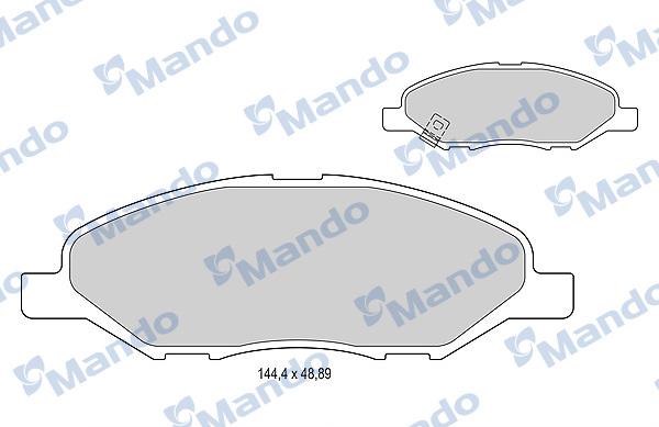 Mando MBF016005 - Brake Pad Set, disc brake autospares.lv