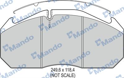 Mando MBF016087 - Brake Pad Set, disc brake autospares.lv