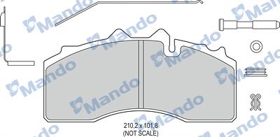 Mando MBF016078 - Brake Pad Set, disc brake autospares.lv