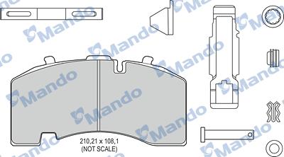 Mando MBF016107 - Brake Pad Set, disc brake autospares.lv