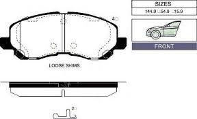 Mando MPM06 - Brake Pad Set, disc brake autospares.lv