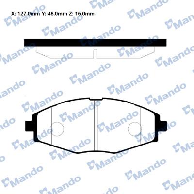 Mando RMPD06NS - Brake Pad Set, disc brake autospares.lv