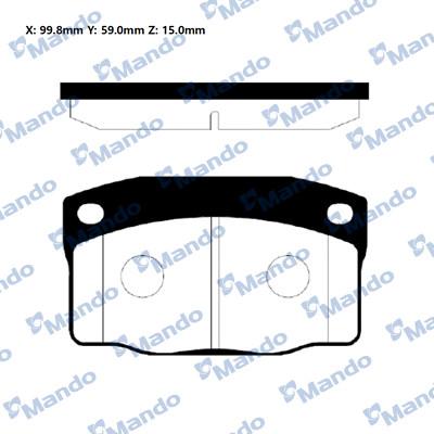 Mando RMPD02NS - Brake Pad Set, disc brake autospares.lv