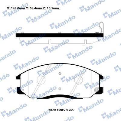 Mando RMPH31NS - Brake Pad Set, disc brake autospares.lv