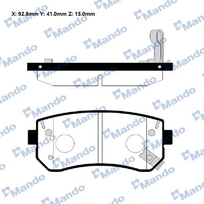 Mando RMPK46NS - Brake Pad Set, disc brake autospares.lv