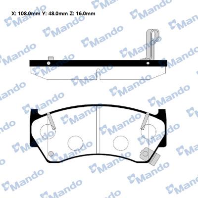 Mando RMPN01NS - Brake Pad Set, disc brake autospares.lv