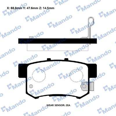 Mando RMPO04NS - Brake Pad Set, disc brake autospares.lv