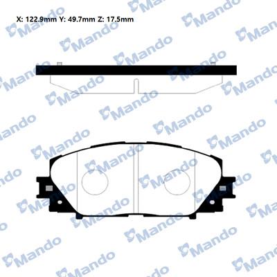 Mando RMPT12NS - Brake Pad Set, disc brake autospares.lv