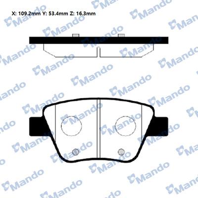 Mando RMPU02NS - Brake Pad Set, disc brake autospares.lv