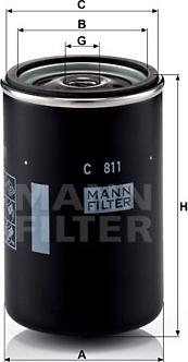 Mann-Filter C 811 - Air Filter, engine autospares.lv