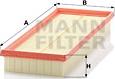 Mann-Filter C 3689 - Air Filter, engine autospares.lv