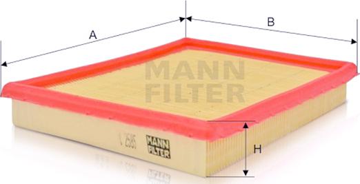 Mann-Filter C 2585 - Air Filter, engine autospares.lv