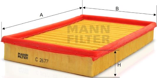 Mann-Filter C 2677 - Air Filter, engine autospares.lv