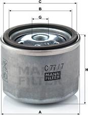 Mann-Filter C 77/7 - Air Filter, engine autospares.lv