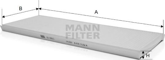 Mann-Filter CU 4251/1 - Filter, interior air autospares.lv