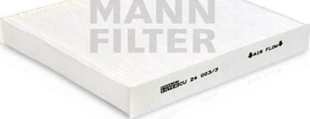 Mann-Filter CU 24 003/3 - Filter, interior air autospares.lv