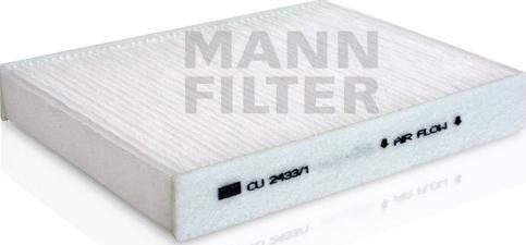 Mann-Filter CU 2433/1 - Filter, interior air autospares.lv