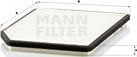 Mann-Filter CU 2525 - Filter, interior air autospares.lv