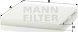 Mann-Filter CU 22 010 - Filter, interior air autospares.lv