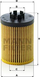 Mann-Filter HU 712/8 x - Oil Filter autospares.lv