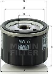 Mann-Filter MW 77 - Oil Filter autospares.lv