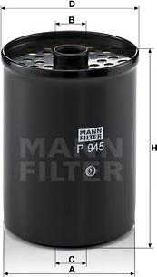 Mann-Filter P 945 x - Fuel filter autospares.lv