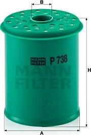 Mann-Filter P 738 x - Fuel filter autospares.lv