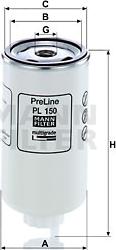 Mann-Filter PL 150 - Fuel filter autospares.lv