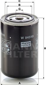 Mann-Filter W 940/49 - Oil Filter autospares.lv