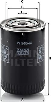 Mann-Filter W 940/44 - Oil Filter autospares.lv