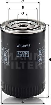 Mann-Filter W 940/66 - Oil Filter autospares.lv