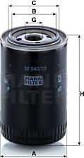 Mann-Filter W 940 (10) - Oil Filter autospares.lv
