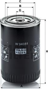 Mann-Filter W 940/81 - Oil Filter autospares.lv