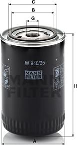 Mann-Filter W 940/35 - Oil Filter autospares.lv