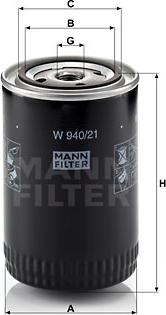 Mann-Filter W 940/21 - Oil Filter autospares.lv