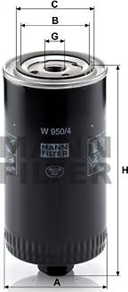 Mann-Filter W 950/4 - Oil Filter autospares.lv