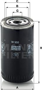 Mann-Filter W 950 - Oil Filter autospares.lv