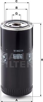 Mann-Filter W 962/14 - Oil Filter autospares.lv