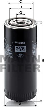 Mann-Filter W 962/2 - Oil Filter autospares.lv