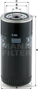 Mann-Filter W 962 - Oil Filter autospares.lv