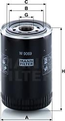 Mann-Filter W 9069 - Oil Filter autospares.lv