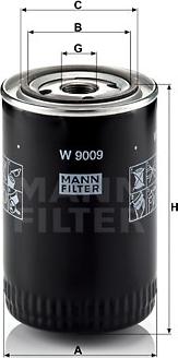 Mann-Filter W 9009 - Oil Filter autospares.lv