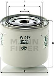 Mann-Filter W 917 - Oil Filter autospares.lv