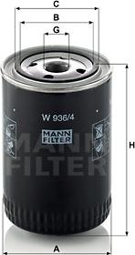 Mann-Filter W 936/4 - Oil Filter autospares.lv