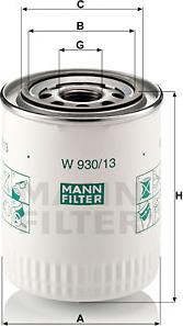 Mann-Filter W 930/13 - Oil Filter autospares.lv