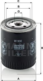 Mann-Filter W 930 - Oil Filter autospares.lv